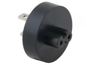 Buchsenstecker Typ A (US) für USB-C Ladegeräte, schwarz